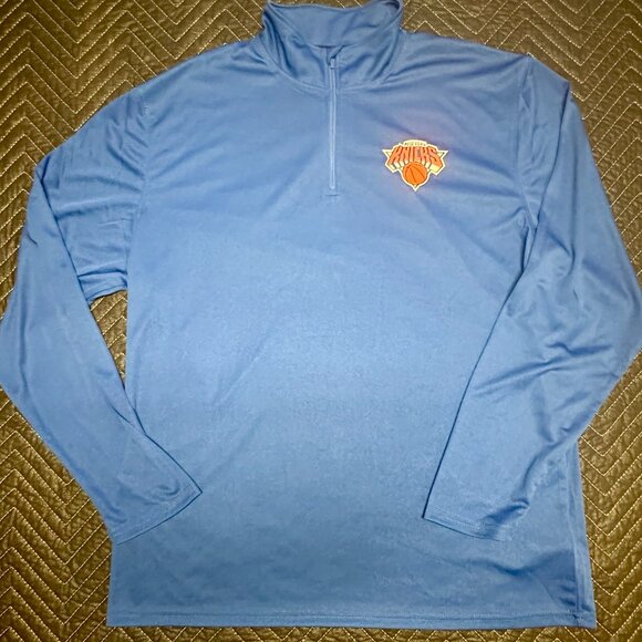 New York Knicks NBA Ultra Game‎ Pullover Shirt Long Sleeve Blue XXL - Picture 3 of 6